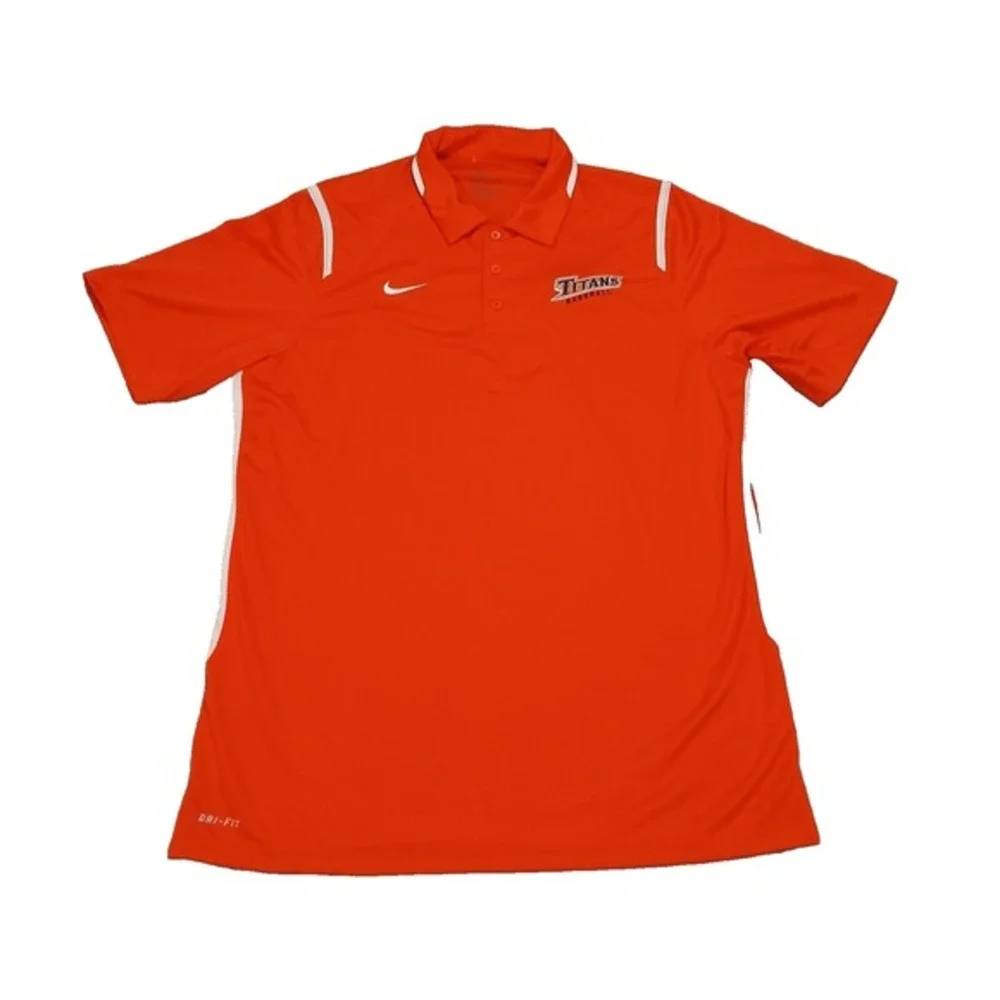 Nike Drit- Polo Shirt Mens Orange Cal State Fullerton Titans Baseball NCAA‎ L